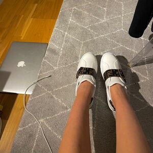 AUTHENTIC Fendi Leather Sneakers SIZE 8 Great Condition